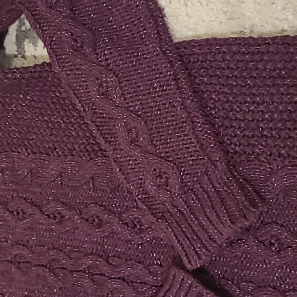 Northcrest sweater purple with gold fleck size small - Picture 2 of 4